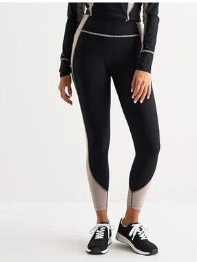 Xersion EverContour+ Womens Quick Dry High Rise 23" Ankle Black Satellite Gr Leg